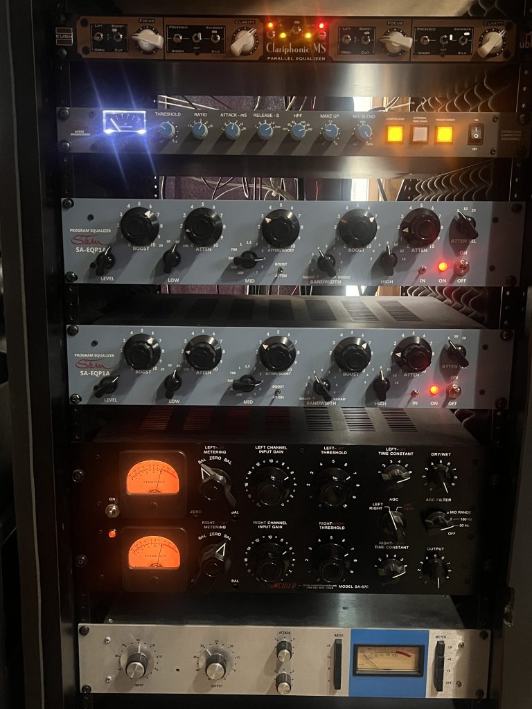 Recording studio, audio production, song mixing, editing